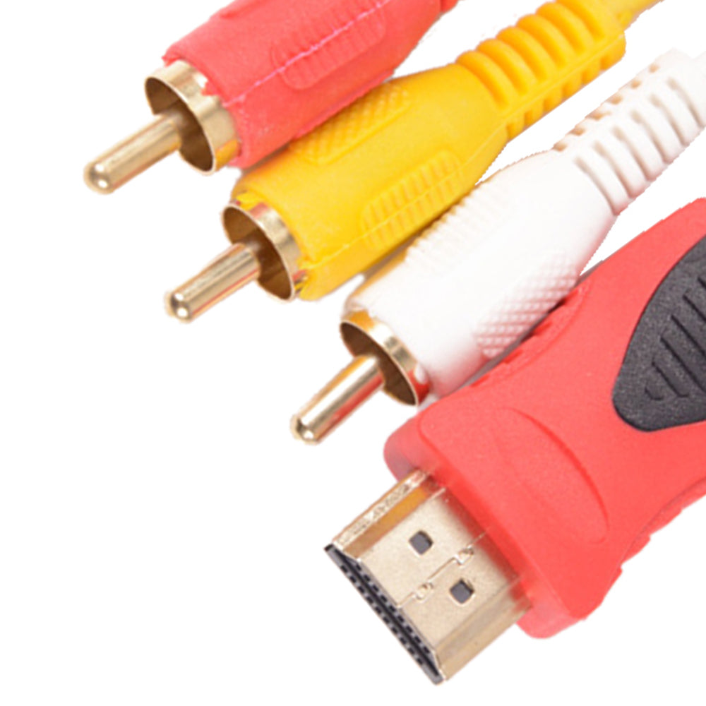 HDMI To Red Yellow And White Adapter Cable Hdmi To 3Rca Component Cable 1.5 Meters